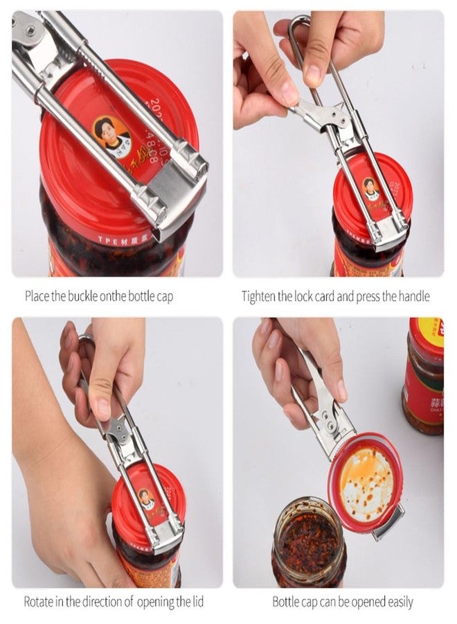 ProCover Jar Opener for Weak Hands, New Adjustable Stainless Steel Can Opener, Jar Gripper Tight Lid Opener, Kitchen Gadgets, Easy Jar Opener for the Elderly and Children - Image 4