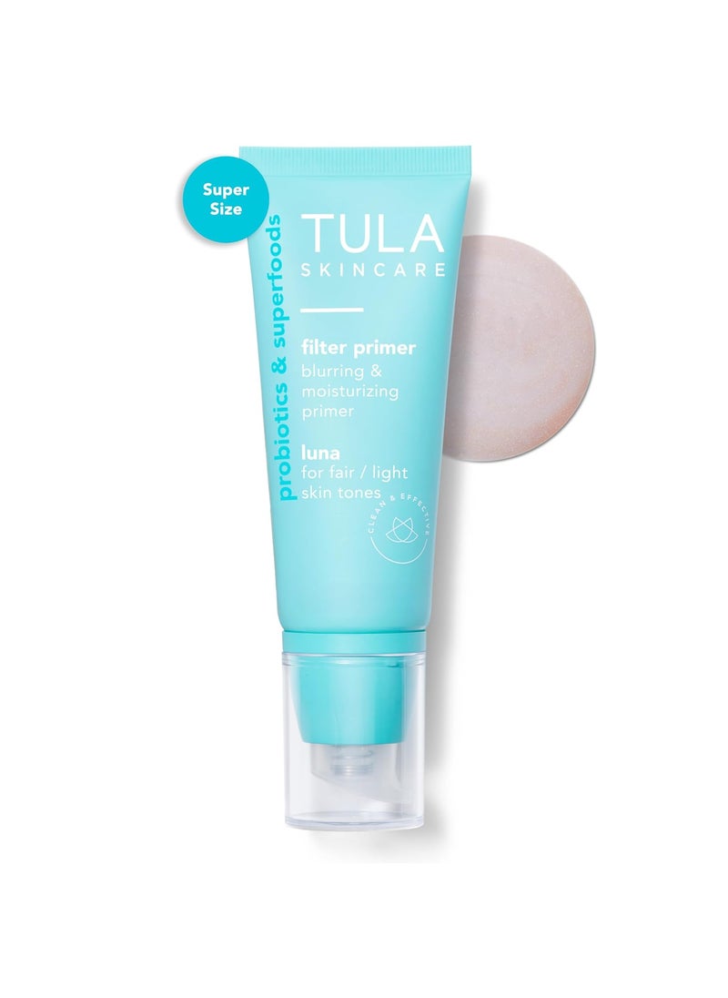 TULA TULA Skin Care Face Filter Blurring and Moisturizing Primer  Evens the Appearance of Skin Tone  Redness Hydrates  Improves Makeup Wear 