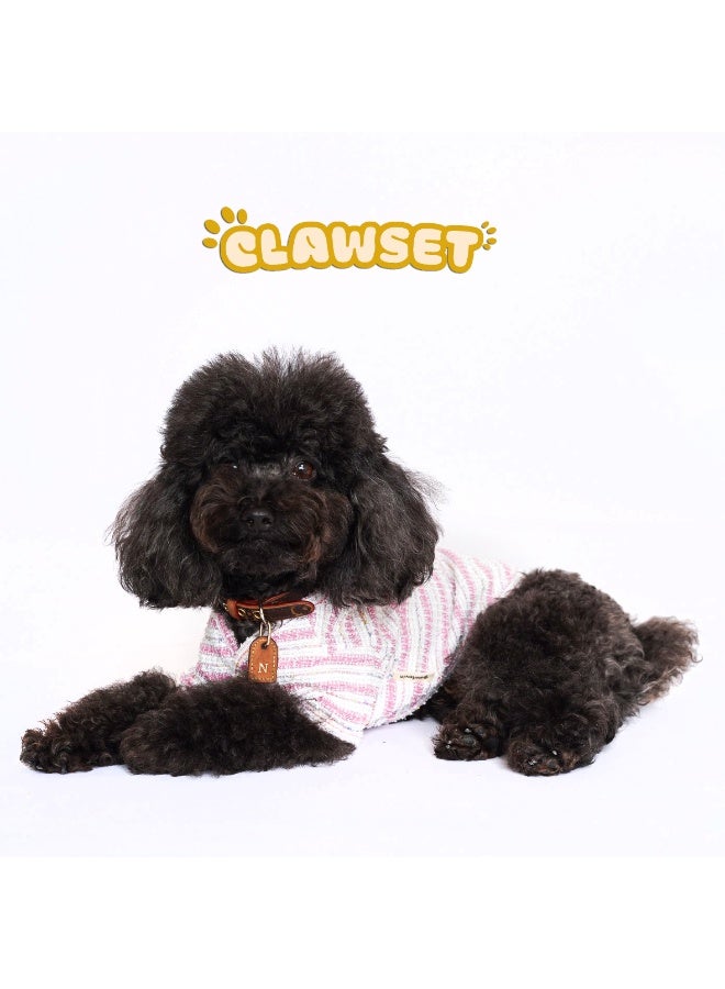 CLAWSET ZOEY CARDIGAN - PINK COLOR CARDIGAN - DOG CLOTHES - DOG APPAREL - DOG FASHION - CAT FASHION - CAT CLOTHES - PET FASHION - PET OUTFIT - Image 2