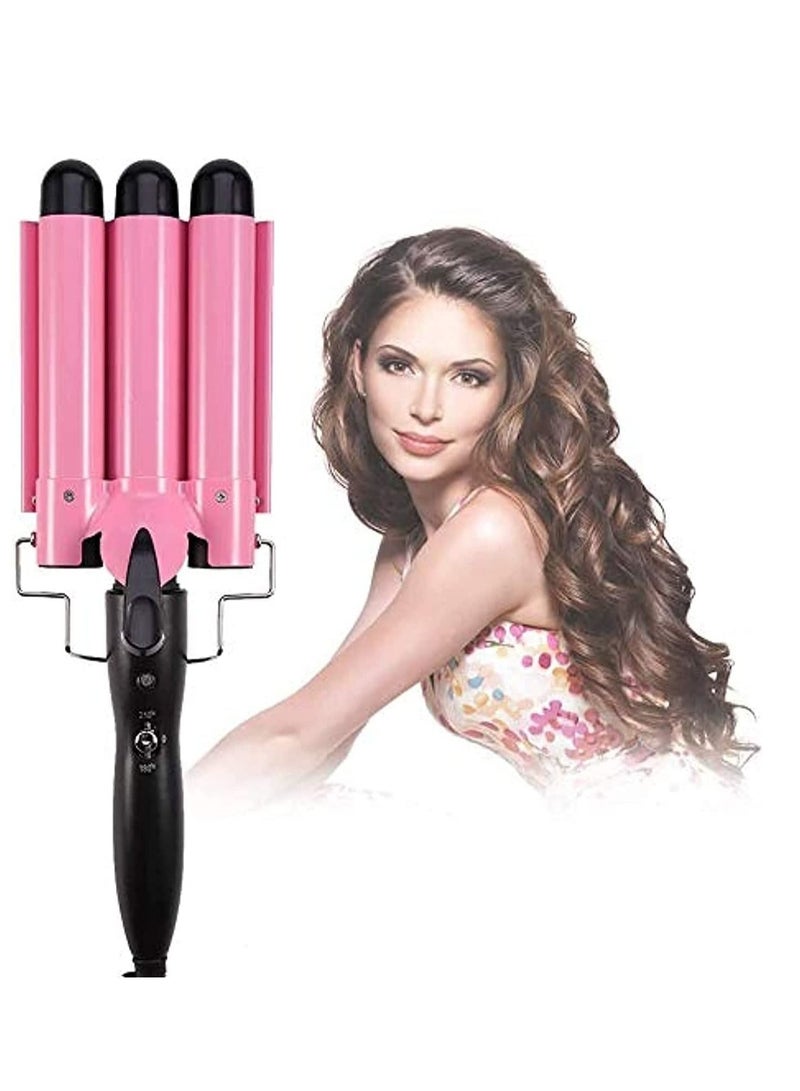 Double Anion Curling Iron Hair Curler Fast Heating Adjustable Temperature Hair Curling Wand 25mm - Image 1