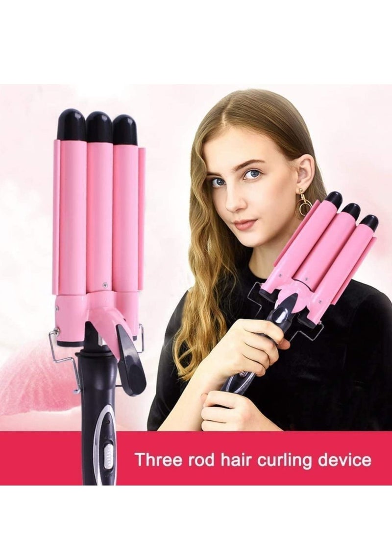Double Anion Curling Iron Hair Curler Fast Heating Adjustable Temperature Hair Curling Wand 25mm - Image 4