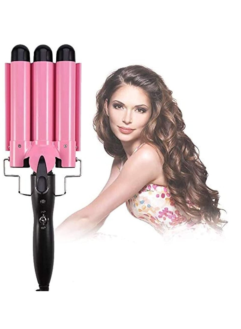 Double Anion Curling Iron Hair Curler Fast Heating Adjustable Temperature Hair Curling Wand 25mm - Image 3