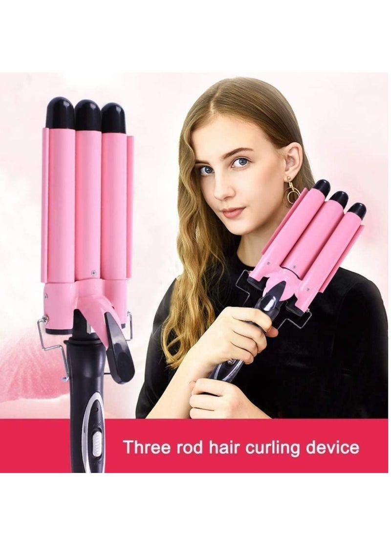 Double Anion Curling Iron Hair Curler Fast Heating Adjustable Temperature Hair Curling Wand 25mm - Image 2