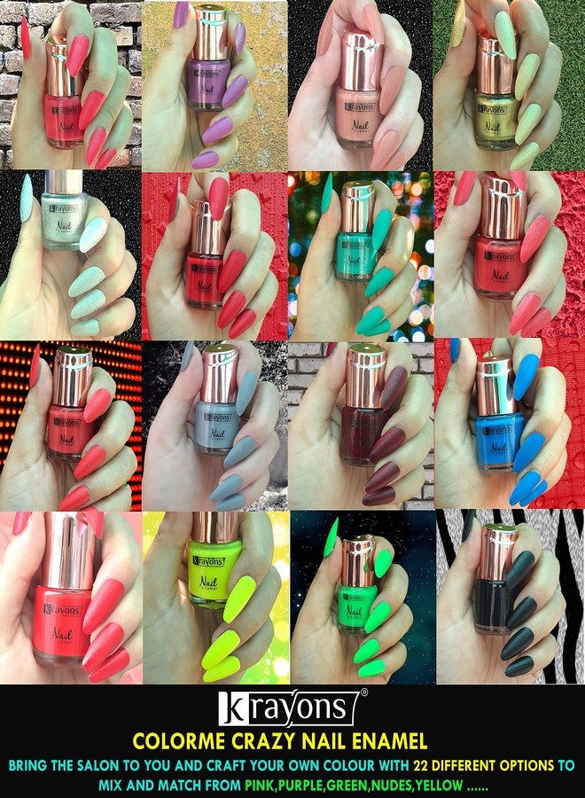Krayons Crazy Gel Nail Enamel, Waterproof, Smudgeproof, Longlasting, 8ml Each, Combo (Pack of 12) (Combo, Set-4) - Image 5