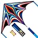 SGftre Blue Large Delta Kites Flying Toys Easy to FlyHuge Kite for Kids and AdultsComes with 328ft String Kites HandleBeach Kite Family Outdoor Toy Power TriancleBlue - Image 3