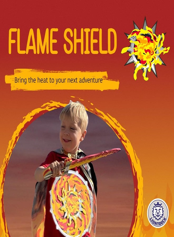 Liontouch - Fantasy Fire Flame Shield - for Kids Aged 3-8 Years | Medieval Pretend Play Toy in Foam for Children with Roaring Fire Theme | Safe Battle Accessory for Dress Up, Cosplay & Costumes - Image 2