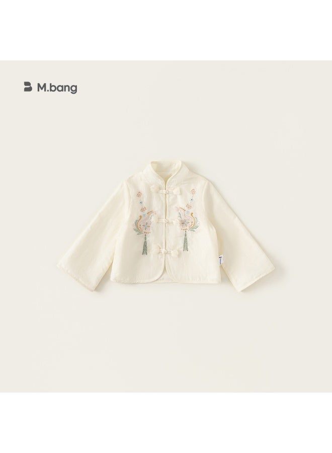 Youbao Children's Clothing Girls' Jacket New Chinese Style Spring 2026 New Buttoned Cardigan Children's National Style Embroidered Top