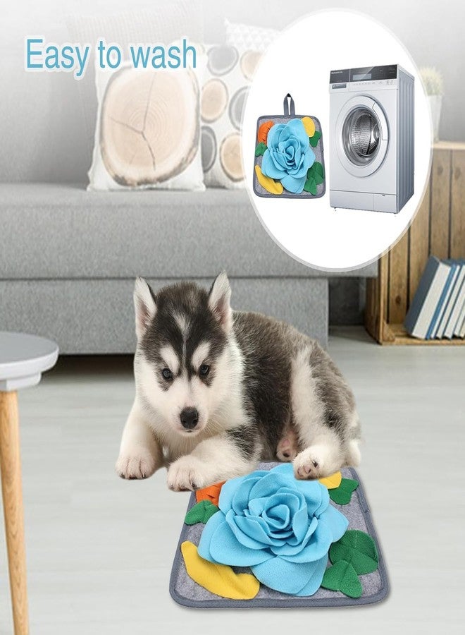 BdelrinQue Rabbit Foraging Mat, Snuffle Mat for Small Animals, Snuffle Mat for Dogs,Bunny Puzzle Toys Pets Interactive Feeding Mat for Hedgehog Chinchilla Puppies（Blue - Image 4