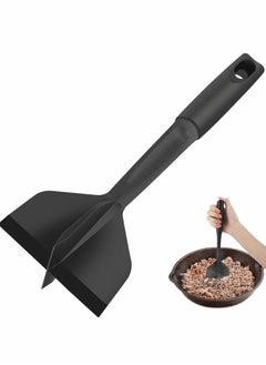 Excefore Meat Chopper, Hamburger Premium Heat Nylon Resistant Masher, Professional Ground Beef Smasher, Chopper for Beef, Turkey, Meat, Potato Masher Utensil, Black  - Image 1