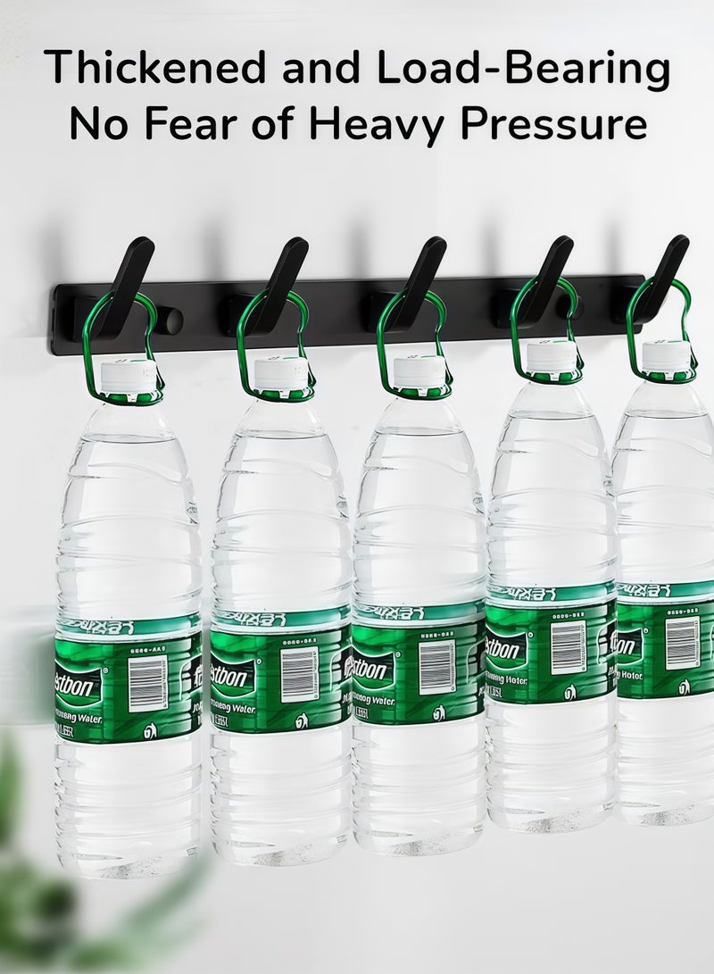 HQ-GAMING Wall Mount Coat Rack Over Door Hook Hange Space Aluminum Black Towel Rack 5 Hooks Hanging Holder Heavy Duty Towel Rack Decorative Bath Hooks for Kitchen Entryway Bathroom Bedroom - Image 5