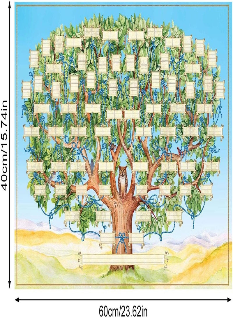 GGOOT Family Tree Diagram to Fill in,Fillable Genealogy Poster - Genealogy Supplies to Build Your Family History with Your Children, 40x60cm / 15.75x23.62inch - Image 4