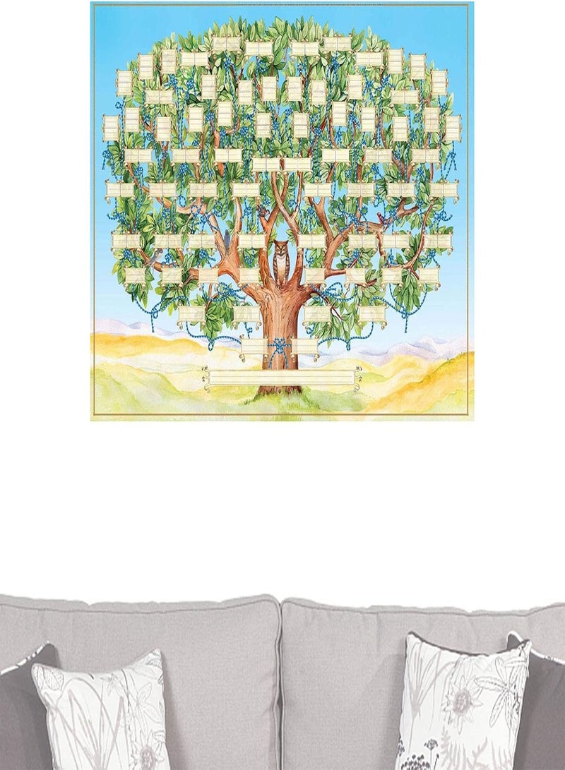 GGOOT Family Tree Diagram to Fill in,Fillable Genealogy Poster - Genealogy Supplies to Build Your Family History with Your Children, 40x60cm / 15.75x23.62inch - Image 1