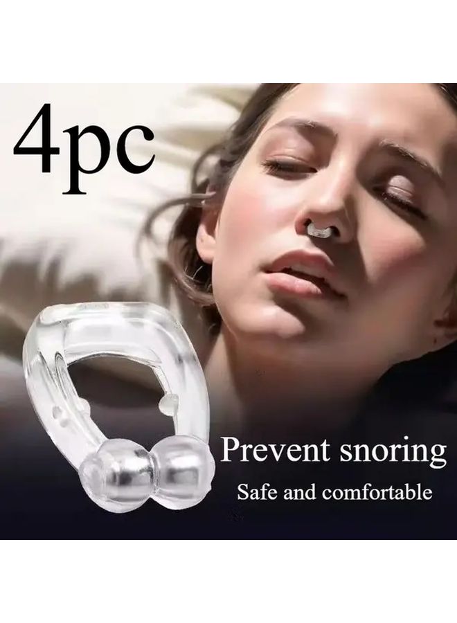 4Pcs Anti Snoring Nose Clip Soft Nose Plug For Men Women Comfortable Sleep Aid - Image 1