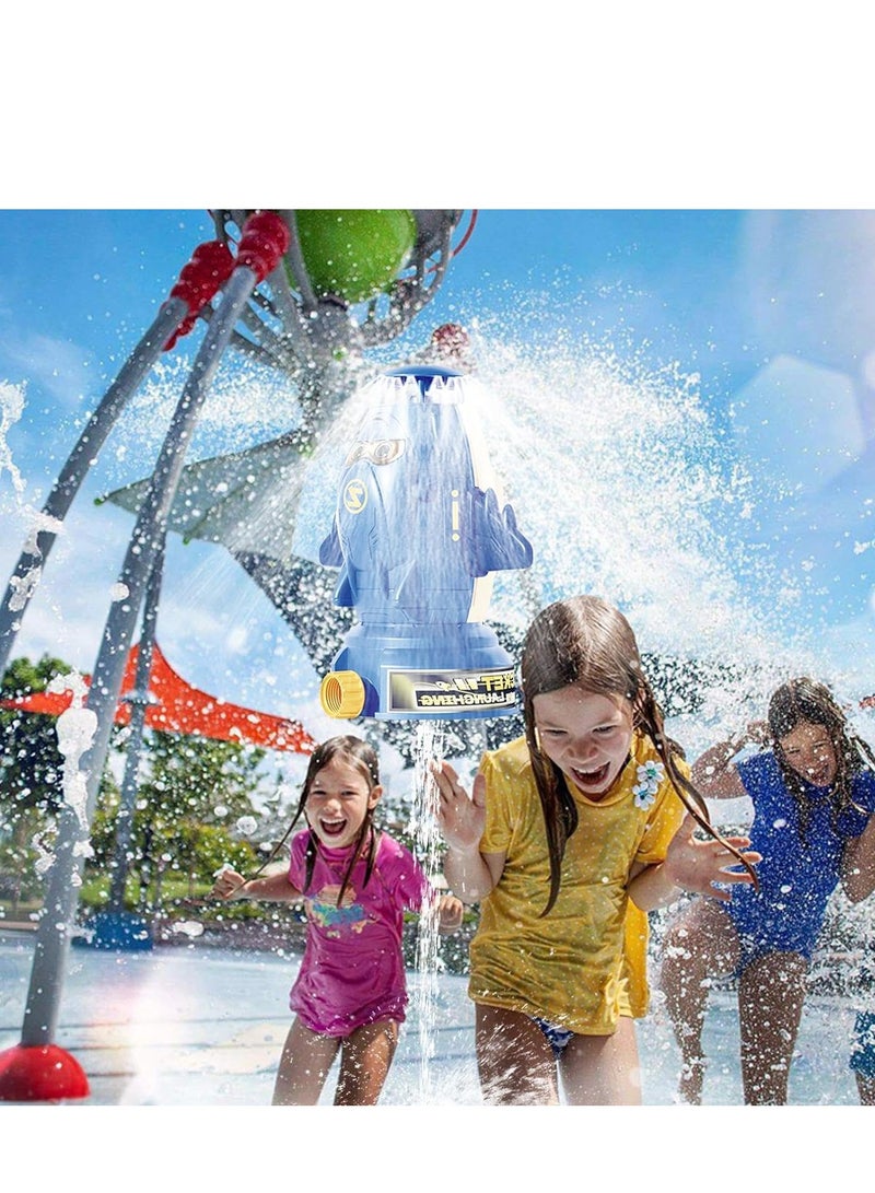 SYOSI Rocket Outdoor Water Toys Water Rockets Outdoor Toys,Backyard Rocket Launchers, Rotation Space Rocket, Water Launchers Fun Rotation Play For Ages 3-12 - Image 2