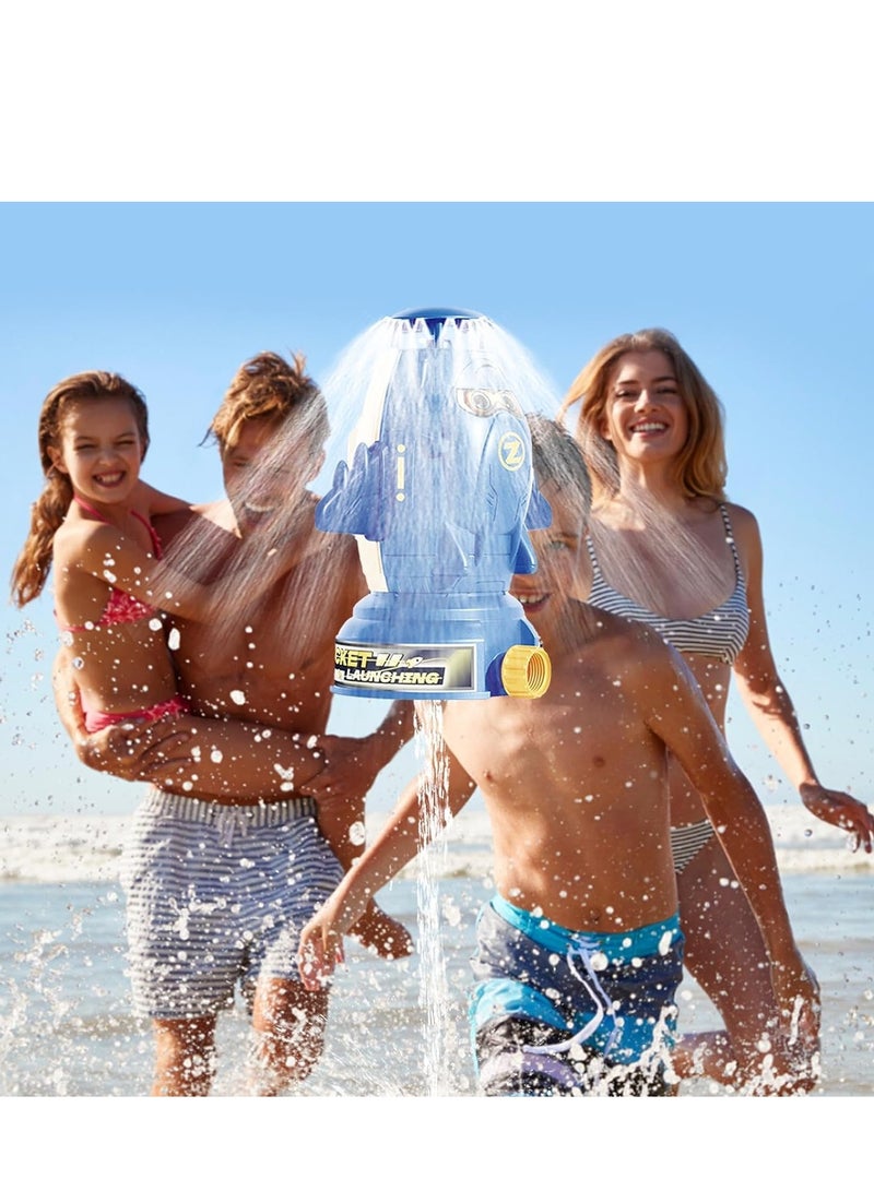 SYOSI Rocket Outdoor Water Toys Water Rockets Outdoor Toys,Backyard Rocket Launchers, Rotation Space Rocket, Water Launchers Fun Rotation Play For Ages 3-12 - Image 3