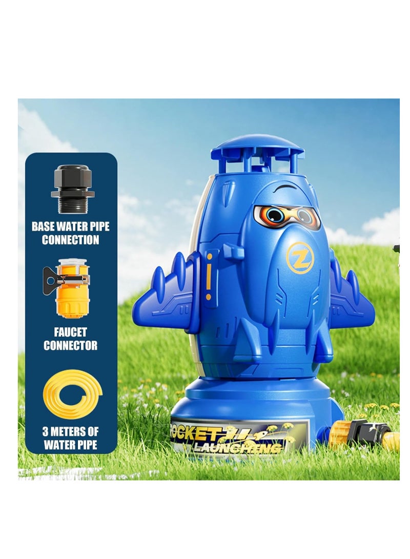 SYOSI Rocket Outdoor Water Toys Water Rockets Outdoor Toys,Backyard Rocket Launchers, Rotation Space Rocket, Water Launchers Fun Rotation Play For Ages 3-12 - Image 5
