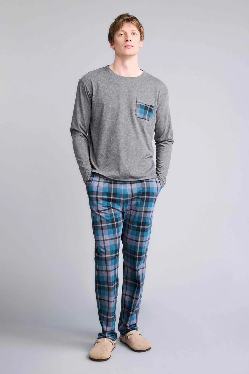 ديفاكتو Regular Fit Long Sleeve 2 Piece Set