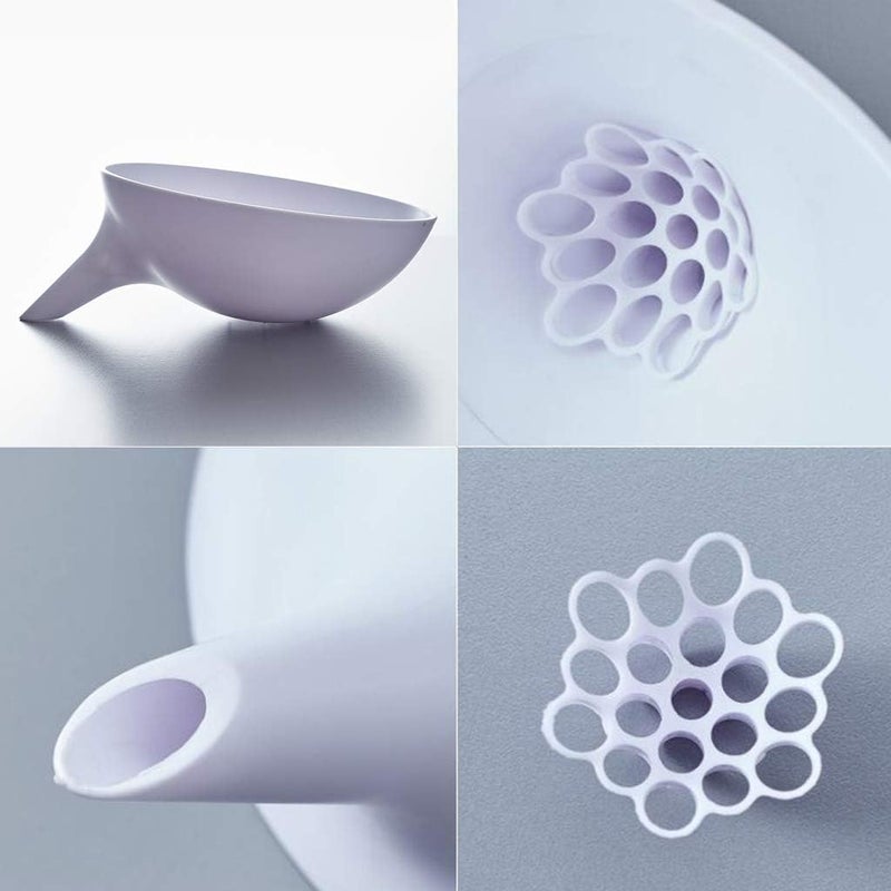 klarako 2 in 1 Kitchen Colander Bowl Fruit Vegetable Wash Drainer Basket with Spout, 23.6cm  White - Image 2