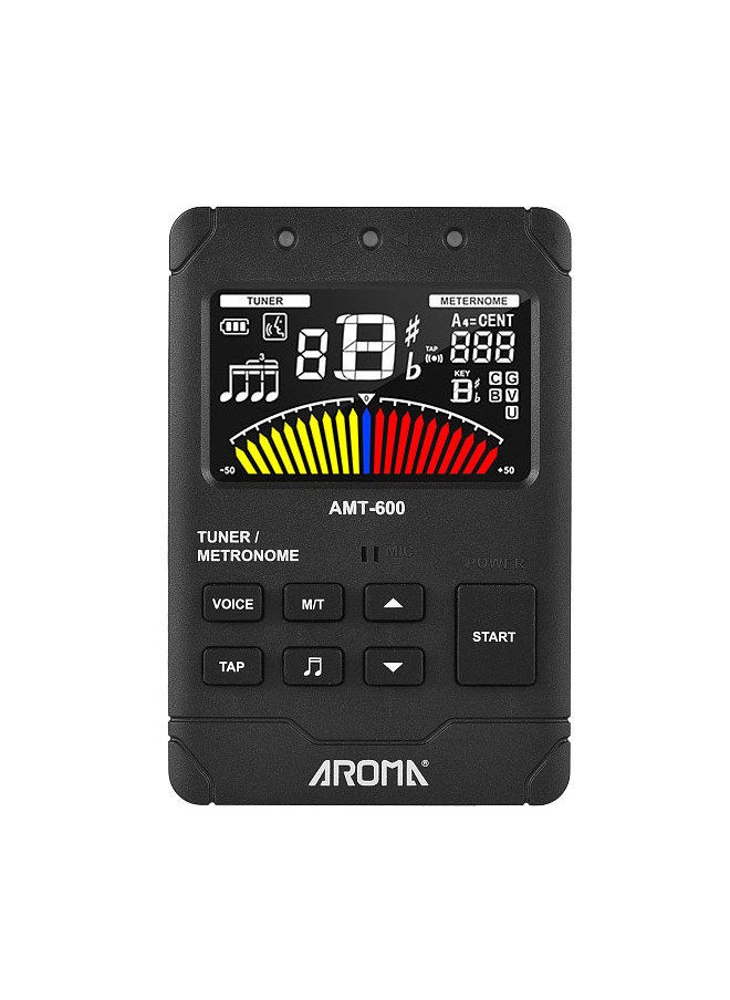 Generic - amt-600 tuner & metronome & tone generator 3-in-1 rechargeable 2.5-inch color lcd guitar tuner mini digital metronome electronic metronome - Image 1