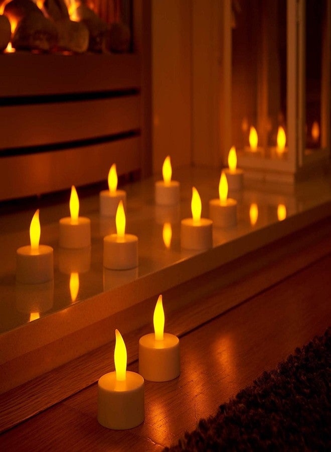 DARKZONE® Tea Light Candles Diwali Gift || Home Decor Birthday || Festivals ||All Purpose Gift || Operated Candle for Home Decoration, Yellow - Pack of 12 (Yellow Light, Pack of 12) (Yellow 12) - Image 3