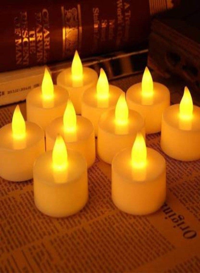 DARKZONE® Tea Light Candles Diwali Gift || Home Decor Birthday || Festivals ||All Purpose Gift || Operated Candle for Home Decoration, Yellow - Pack of 12 (Yellow Light, Pack of 12) (Yellow 12) - Image 1