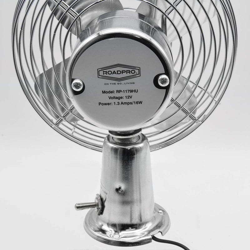 Roadpro C3208 12V Heavy Duty Metal Fan - 6-Inch Table Fan for Vehicles - Image 3