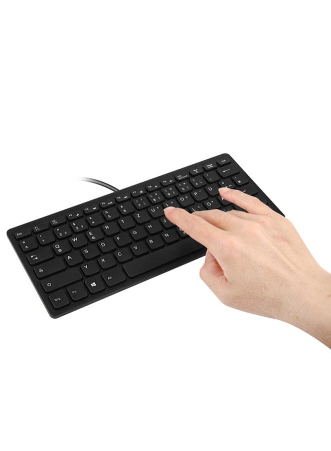 USB Wired Keyboard Plug And Play Small Language English Russian French German Spanish Spot-Color:Cangjie-Black - Image 3