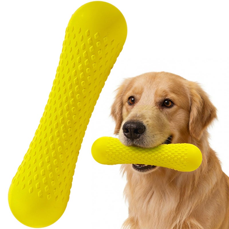 Kimee Natural Rubber Dog Chew Toy, Tough Bone Dog Toy for Aggressive Chewers, Milk-Scented Interactive Dog Toy for Medium & Large Dogs to Chew, Tug & Fetch - Image 1