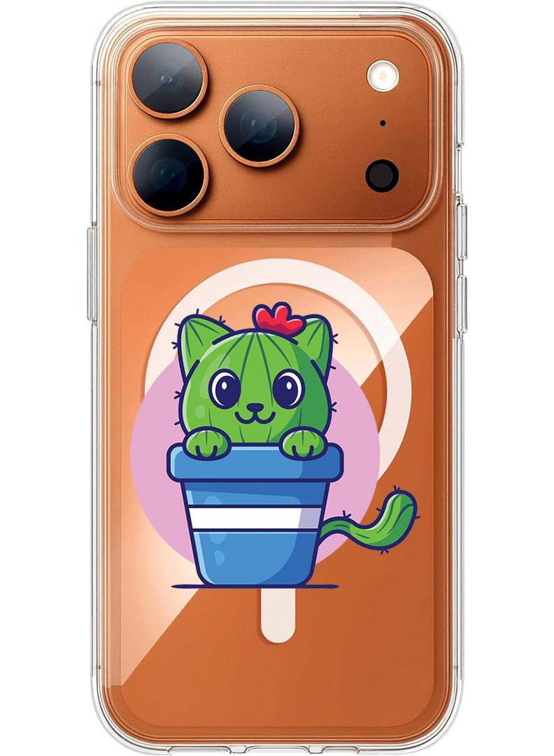 Theodor Magnetic Case for Apple iPhone 17 Pro Compatible with MagSafe Wireless Charging, Shockproof Phone Bumper Cover - Cute girl zebra - Image 1