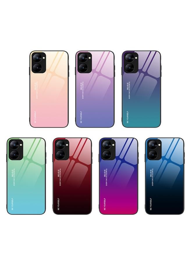 اس-توب جراب هاتف Realme V30 زجاجي متدرج اللون - Image 2