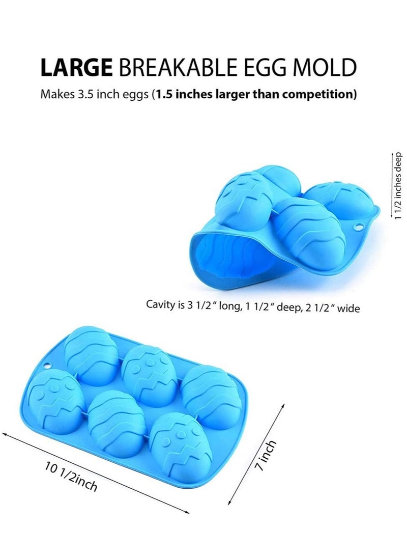 Silicone Egg Shaped Chocolate Mould, Trays for Chocolate, Cocoa Bombs, Breakable Egg Shells, Fill with Peeps, Candy, Cake, Marshmallows