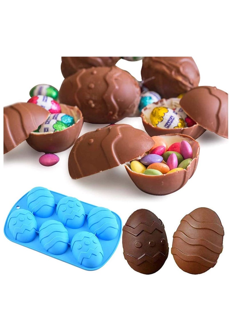 Silicone Egg Shaped Chocolate Mould, Trays for Chocolate, Cocoa Bombs, Breakable Egg Shells, Fill with Peeps, Candy, Cake, Marshmallows