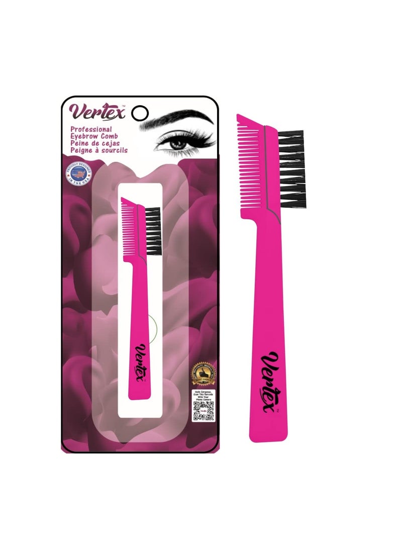 VERTEX - Eyebrow Brush Pencil Comb Kit - Duo Spoolie Thin Angled Real Firm Bristles Filling Blending Definer Techniques For Tint Powder Brow Pomade Gel Makeup Combing Eye Lashes To Shape Eyelashes Growth - Image 1