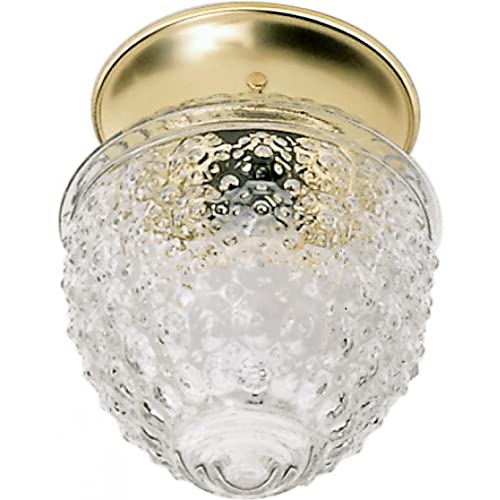 NUVO SF77/125 One Light Ceiling Flush Mount, Brass-Polished/Cast - Image 2