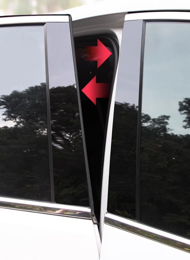 ERIDANUS Auto Accessories for Hyundai Tucson 2024 2023 2022 Window Center Pillar Post Cover Trim (Black) PC nanometre 6PCS - Image 4