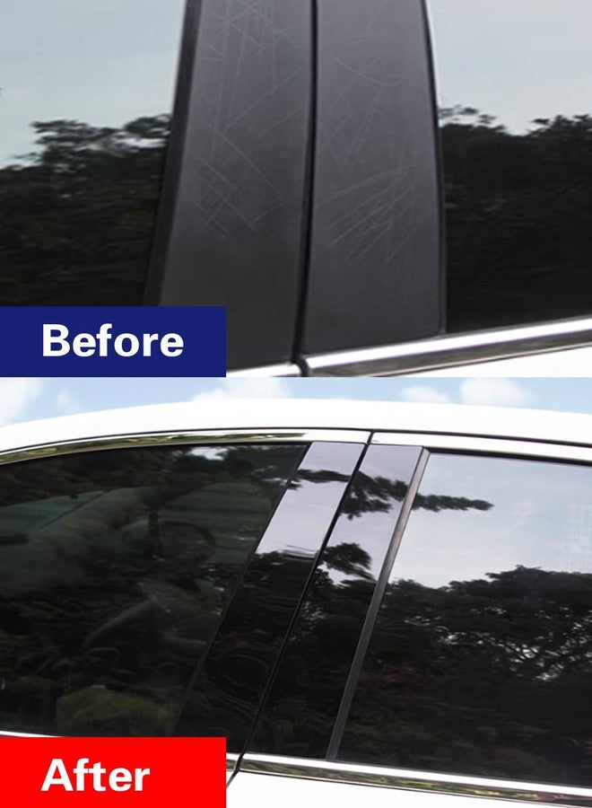 ERIDANUS Auto Accessories for Hyundai Tucson 2024 2023 2022 Window Center Pillar Post Cover Trim (Black) PC nanometre 6PCS - Image 2