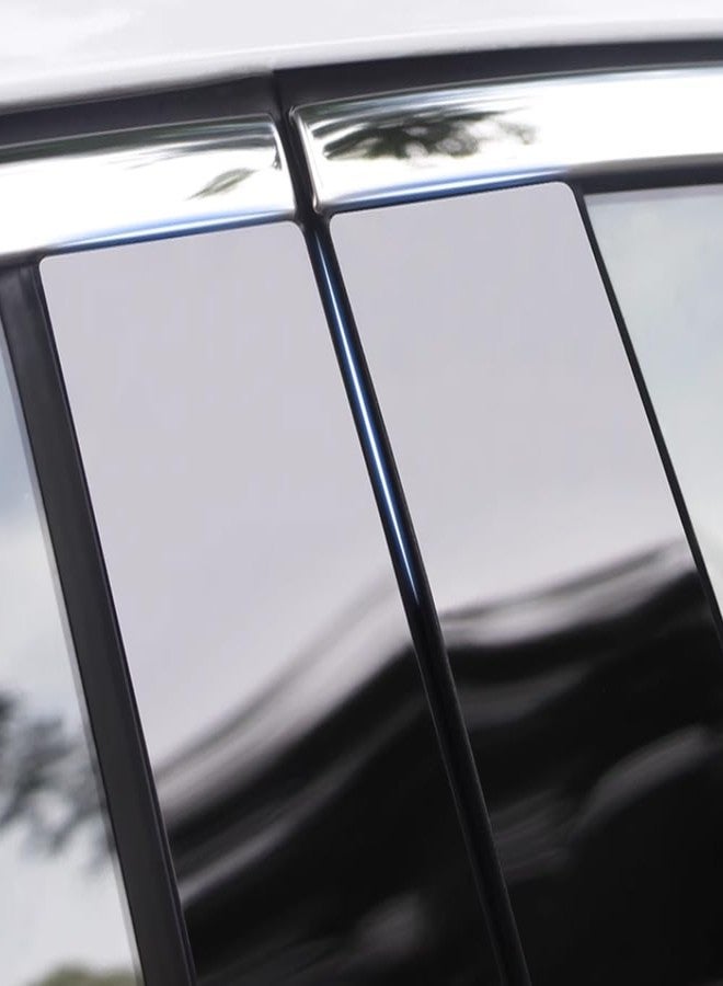 ERIDANUS Auto Accessories for Hyundai Tucson 2024 2023 2022 Window Center Pillar Post Cover Trim (Black) PC nanometre 6PCS - Image 3