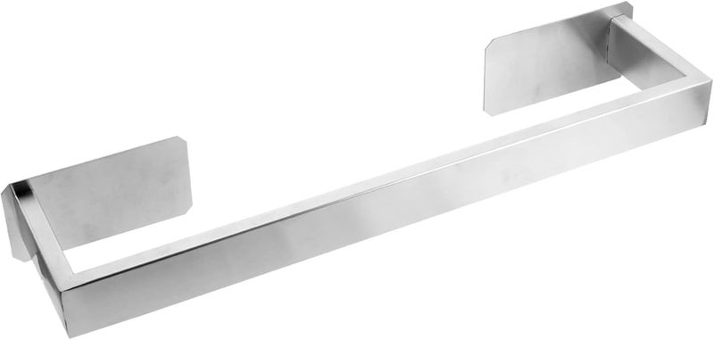 VOSAREA Self Adhesive Towel Mounted Stainless Steel Towel Holder for Bathroom Towel Bar for Wet Environments Brushed Finish Towel Storage - Image 1