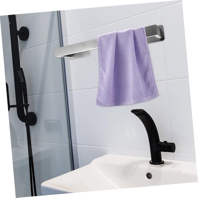 VOSAREA Self Adhesive Towel Mounted Stainless Steel Towel Holder for Bathroom Towel Bar for Wet Environments Brushed Finish Towel Storage - Image 2