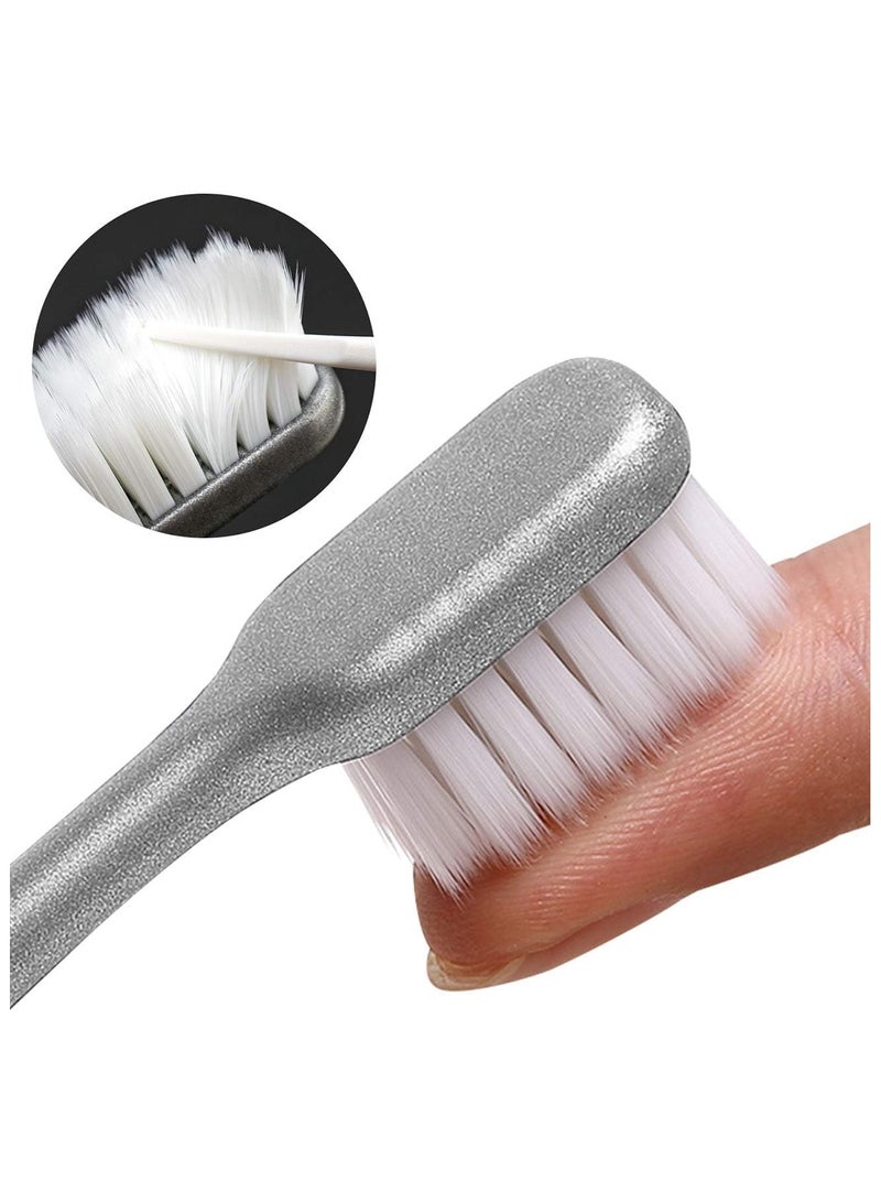 YelaJoy Ultra Soft Nano Toothbrush, for Sensitive Teeth and Gums Care, Extra Soft Silko Toothbrush for Adults and People with Braces, Good Cleaning Effect, for Sensitive Teeth Oral Gum Recession(4 Count)  - Image 2