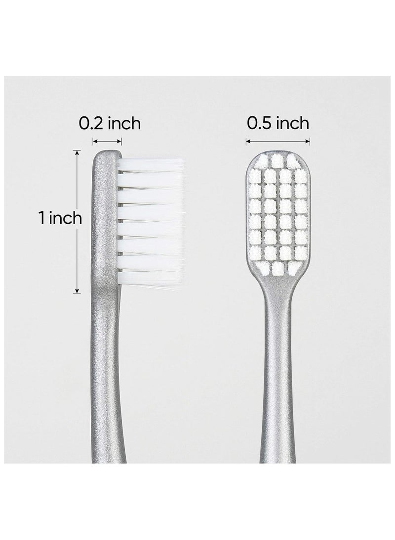 YelaJoy Ultra Soft Nano Toothbrush, for Sensitive Teeth and Gums Care, Extra Soft Silko Toothbrush for Adults and People with Braces, Good Cleaning Effect, for Sensitive Teeth Oral Gum Recession(4 Count)  - Image 3