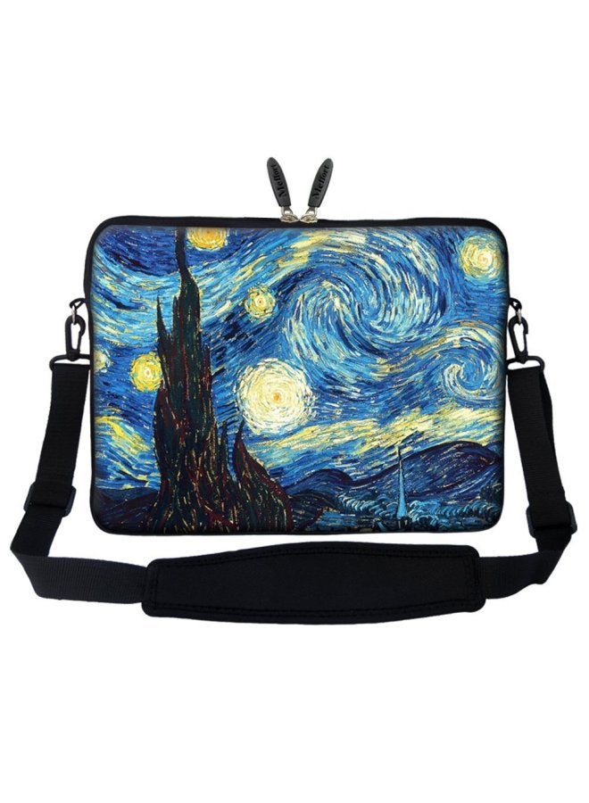DACHEE Laptop Bag 14 Inch Computer Shoulder Bag 15.6 Inch Computer Bag-Color:Van Gogh Starry Sky