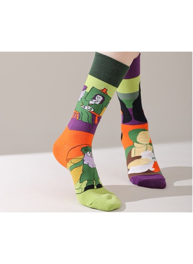 SYNSYB Colorful Novelty Dress Socks - One Size Fits Most, Funny & Funky Patterned Crew Socks for Men & Women - Image 2