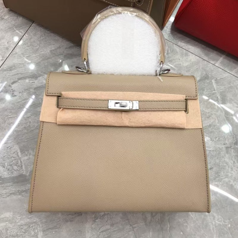 Women'S Handbag Palm Print Second Generation Kelly Bag Cowhide Mini Kelly Bag Shoulder Bag Crossbody Small Handbag - Image 1