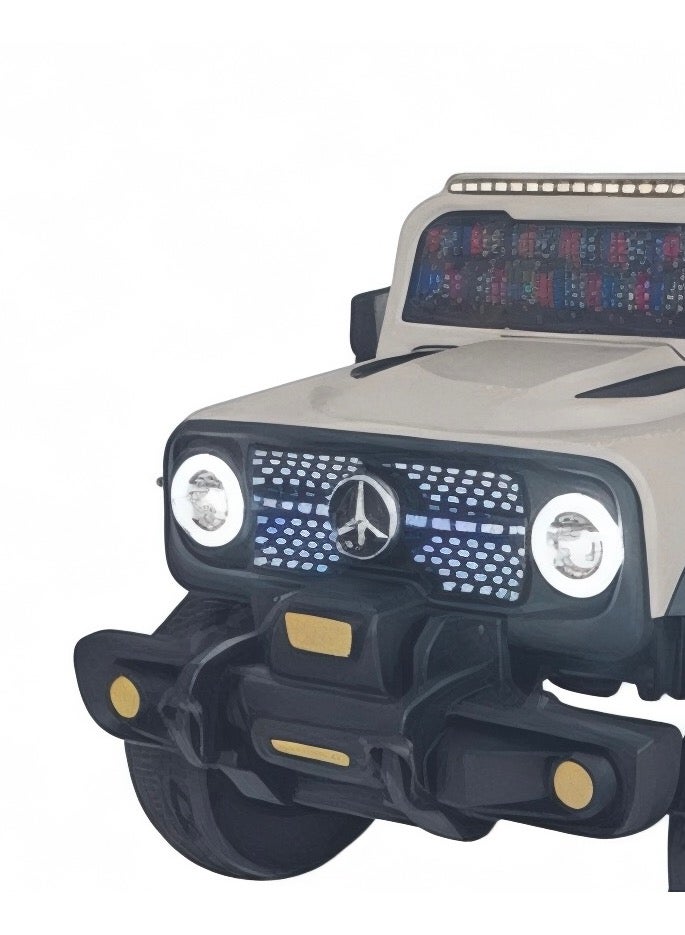 Cute ninos Electric kids car with two powerful motors and 12V battery - realistic design, openable doors, LED lights, USB and AUX music system for fun and safe driving  - Image 3