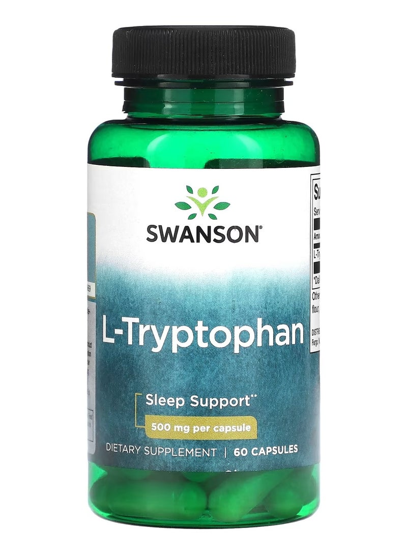 Swanson, L-Tryptophan, 500 mg, 60 Capsules