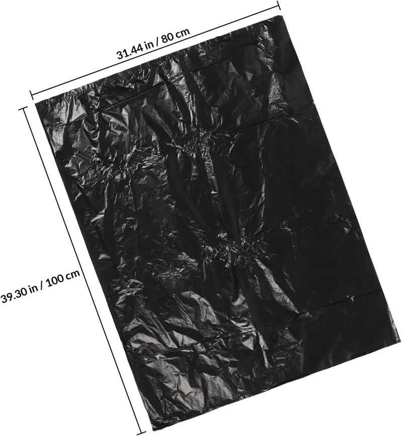 Black Garbage Bags 80×100cm 2.5 Mil Thick Plastic Trash Bags 25pcs for Bathroom Kitchen Bedroom Office Waste Disposal - Image 2