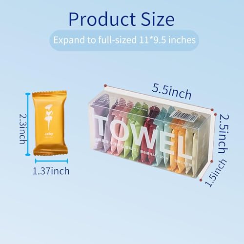 HEXONIQ® Compressed Towel Tablets, Mini Portable Magic Towels for Travel, Home, Outdoor Activities - Pack of 14 - Image 2