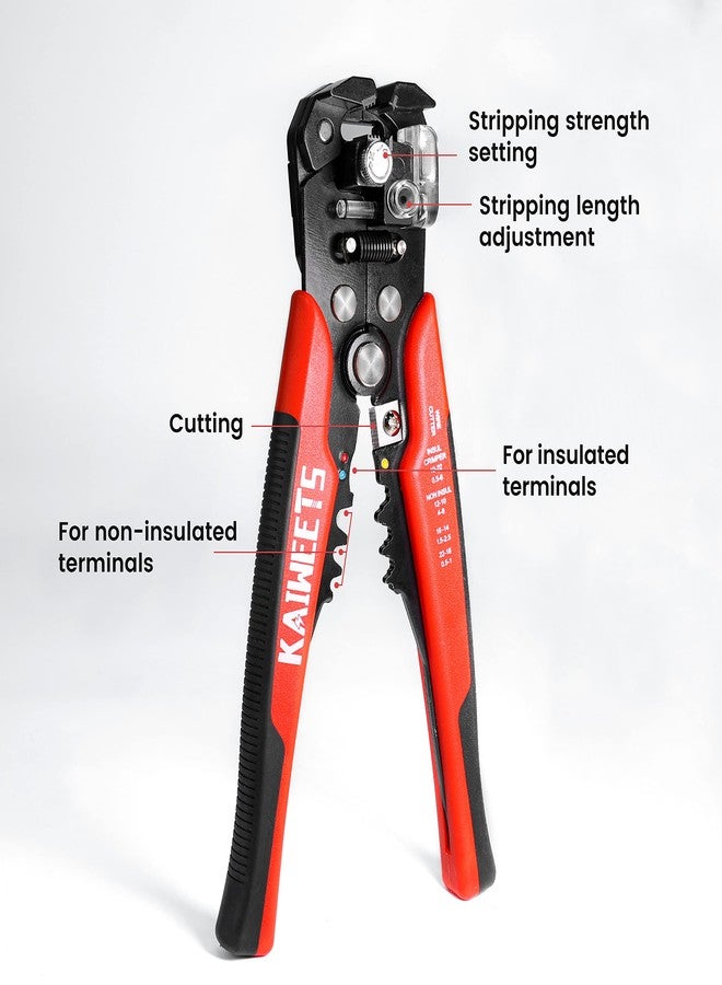 KAIWEETS Self Adjusting Wire Stripper - 3 in 1 Heavy Duty Automatic Wire Stripping Tool | 10-24 AWG Wire Cutter for Electrical Cable Cutting, Crimping Tool - Image 2