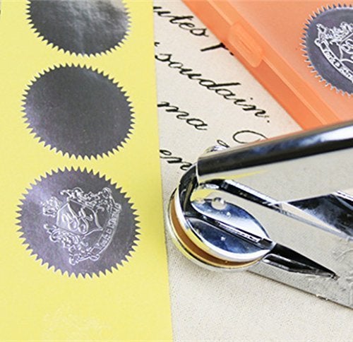 MNYR 100pcs RED Vintage Embosser Stamp Sealing Blank Certificate Self-Adhesive Seal Stickers - Image 4